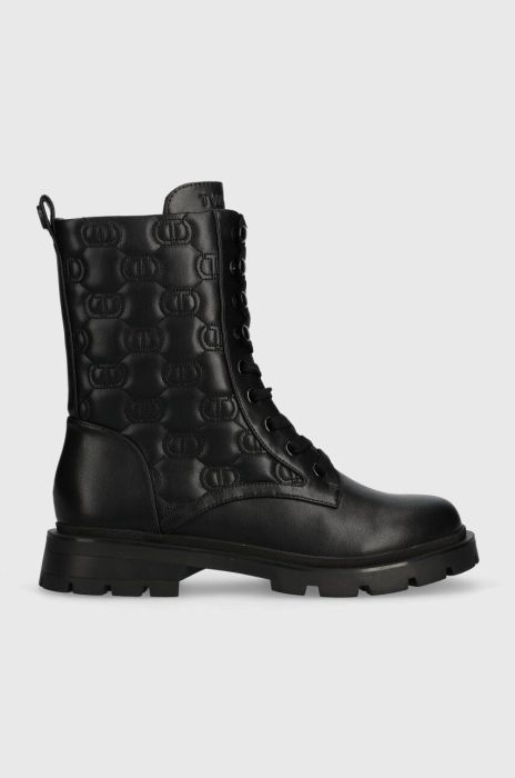 Черевики Twinset жіночі колір чорний на платформі 232TCT04A