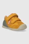 Дитячі шкіряні туфлі Biomecanics колір жовтий