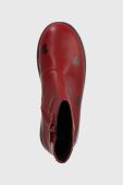 Дитячі шкіряні черевики Camper TWS Kids колір бордовий (3405557)