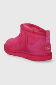 Дитячі замшеві чоботи UGG KIDS CLASSIC ULTRA MINI колір рожевий