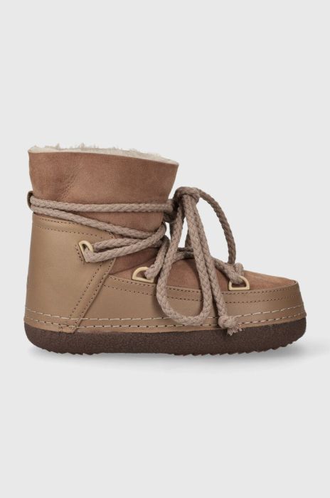 Дитячі замшеві чоботи Inuikii колір бежевий (3645145)