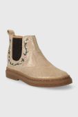 Дитячі замшеві черевики Pom D'api TRIX JOD BRODI колір бежевий (3573903)