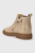 Дитячі замшеві черевики Pom D'api TRIX JOD BRODI колір бежевий (3573903)
