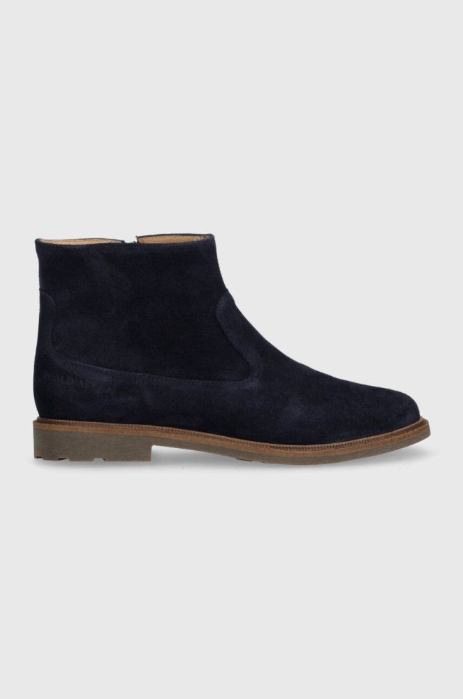 Дитячі замшеві черевики Pom D'api SISTER BOOTS колір синій (3531938)