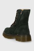 Дитячі замшеві черевики-воркери Pom D'api CLAP RANGER колір зелений (3649375)