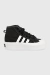 Дитячі кеди adidas Originals NIZZA PLATFORM MID колір чорний