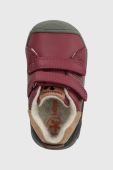 Дитячі шкіряні туфлі Biomecanics колір бордовий