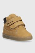 Дитячі шкіряні зимові черевики Primigi колір бежевий