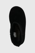 Дитячі замшеві чоботи UGG CLASSIC MINI PLATFORM колір чорний