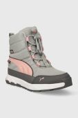 Дитячі зимові черевики Puma Evolve Boot Puretex Jr колір сірий