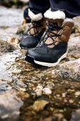 Дитячі зимові черевики Jack Wolfskin VOJO SHELL XT TEXAPORE MID колір коричневий