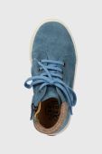 Дитячі замшеві кросівки Pom D'api START TOP колір блакитний