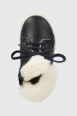 Дитячі шкіряні зимові черевики Pom D'api START TOP FUR колір синій (3531474)