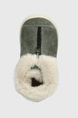 Дитячі замшеві зимові черевики Pom D'api SWEET ZIP FUR колір зелений