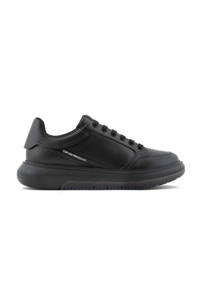 Шкіряні кросівки Emporio Armani колір чорний X4X633 XM964 K001