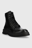 Шкіряні черевики Tommy Hilfiger TH EVERYDAY CLASS TERMO LTH BOOT чоловічі колір чорний FM0FM04658