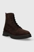 Замшеві кросівки Tommy Hilfiger HILFIGER CORE SUEDE BOOT чоловічі колір коричневий FM0FM04674
