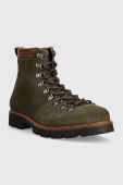 Замшеві черевики Tommy Hilfiger HILFIGER W MIX SUEDE HOOKS BOOT чоловічі колір зелений FM0FM04764