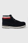Замшеві кросівки Tommy Hilfiger CORE HILFIGER SUEDE BOOT чоловічі колір синій FM0FM04800