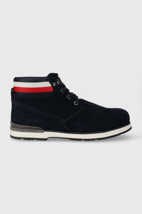 Замшеві кросівки Tommy Hilfiger CORE HILFIGER SUEDE BOOT чоловічі колір синій FM0FM04800