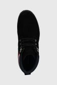 Замшеві кросівки Tommy Hilfiger CORE HILFIGER SUEDE BOOT чоловічі колір чорний FM0FM04800