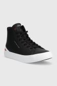 Шкіряні кеди Tommy Hilfiger TH HI VULC CORE LTH чоловічі колір чорний FM0FM04816
