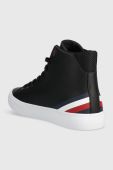 Шкіряні кеди Tommy Hilfiger TH HI VULC CORE LTH чоловічі колір чорний FM0FM04816