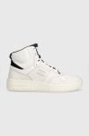Шкіряні кросівки Tommy Jeans TJM BASKET MID LEATHER колір білий EM0EM01258