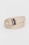 Шкіряний ремінь Tommy Hilfiger жіночий колір бежевий (3316490)