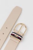Шкіряний ремінь Tommy Hilfiger жіночий колір бежевий (3316503)
