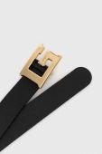 Шкіряний ремінь Guess жіночий колір чорний (3290761)