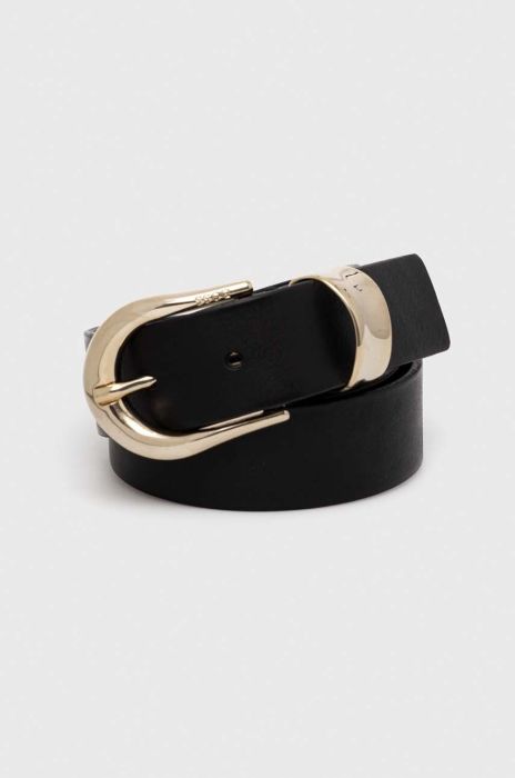 Шкіряний ремінь BOSS жіночий колір чорний (3376789)