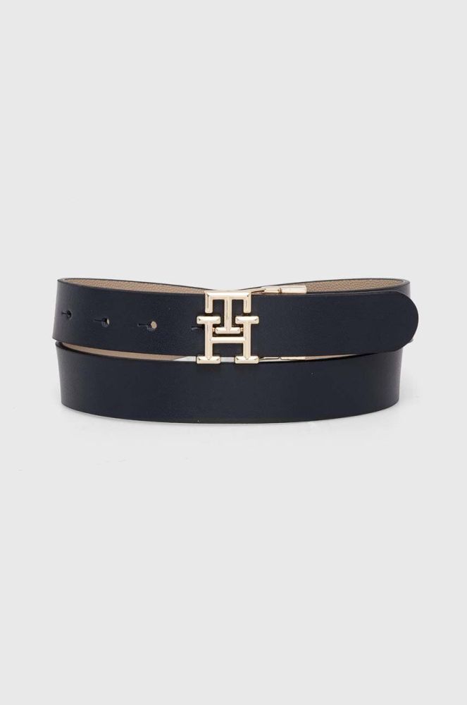 Двосторонній шкіряний ремінь Tommy Hilfiger жіночий колір синій (3515727)