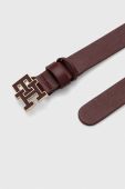 Шкіряний ремінь Tommy Hilfiger жіночий колір бордовий (3462931)