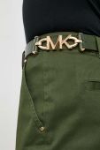 Шкіряний ремінь MICHAEL Michael Kors жіночий колір зелений