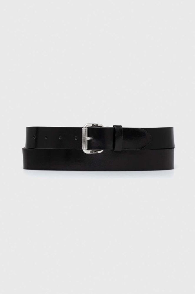 Шкіряний ремінь Armani Exchange чоловічий колір чорний (3348668)