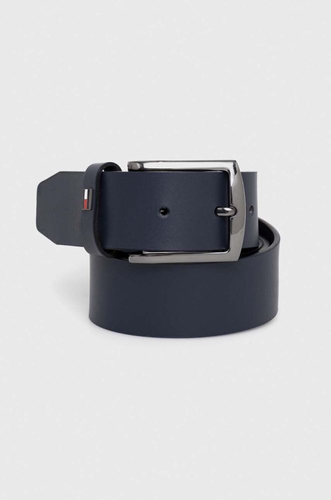 Шкіряний ремінь Tommy Hilfiger чоловічий колір синій (3425366)