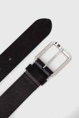 Шкіряний ремінь Tommy Hilfiger чоловічий колір чорний (3471093)