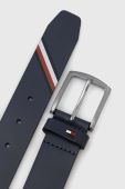 Шкіряний ремінь Tommy Hilfiger чоловічий колір синій (3442545)
