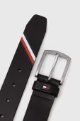 Шкіряний ремінь Tommy Hilfiger чоловічий колір чорний (3442537)