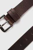Шкіряний ремінь Pepe Jeans Benjamin чоловічий колір коричневий