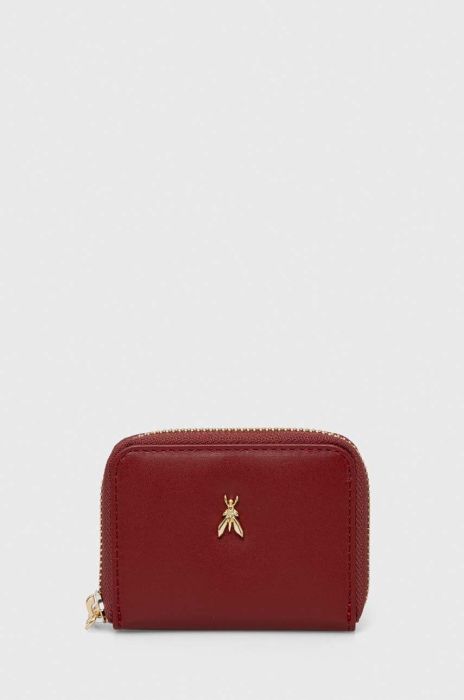 Шкіряний гаманець Patrizia Pepe жіночий колір бордовий (3379537)