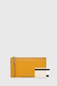 Шкіряний гаманець MICHAEL Michael Kors жіночий колір жовтий (3386176)