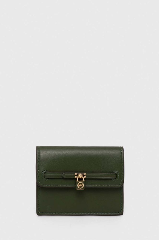 Шкіряний гаманець MICHAEL Michael Kors жіночий колір зелений (3459239)