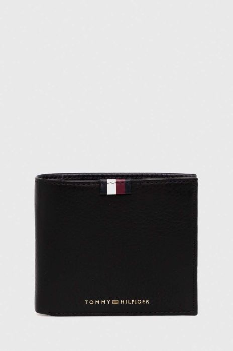 Шкіряний гаманець Tommy Hilfiger чоловічий колір чорний (3316542)