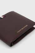Шкіряний гаманець Tommy Hilfiger чоловічий колір коричневий (3421395)