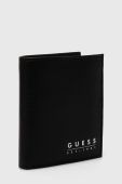 Шкіряний гаманець Guess чоловічий колір чорний (3618353)