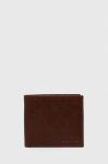 Шкіряний гаманець Barbour чоловічий колір коричневий (3575541)