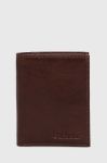 Шкіряний гаманець Barbour чоловічий колір коричневий (3648348)