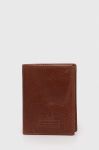 Шкіряний гаманець Pepe Jeans Archie чоловічий колір коричневий